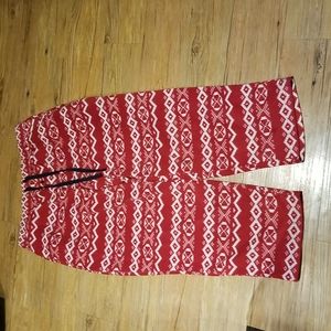 Stafford red white sleep pant fleece like new sz XXL